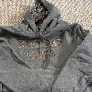 Bass Pro Shops Gray Hoodie with Camo Lining